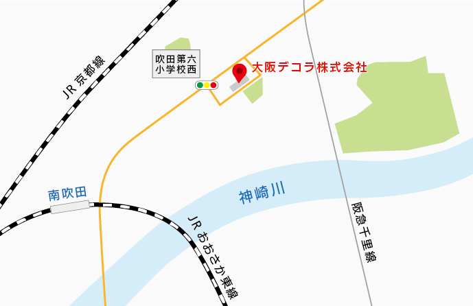 大阪デコラ株式会社　会社地図